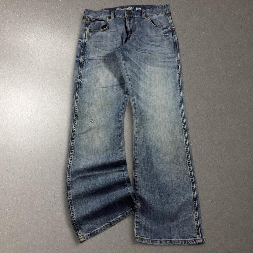 Wrangler Slim Bootcut Jeans Mens 31x30 Blue Good Retro Cowboy Western
